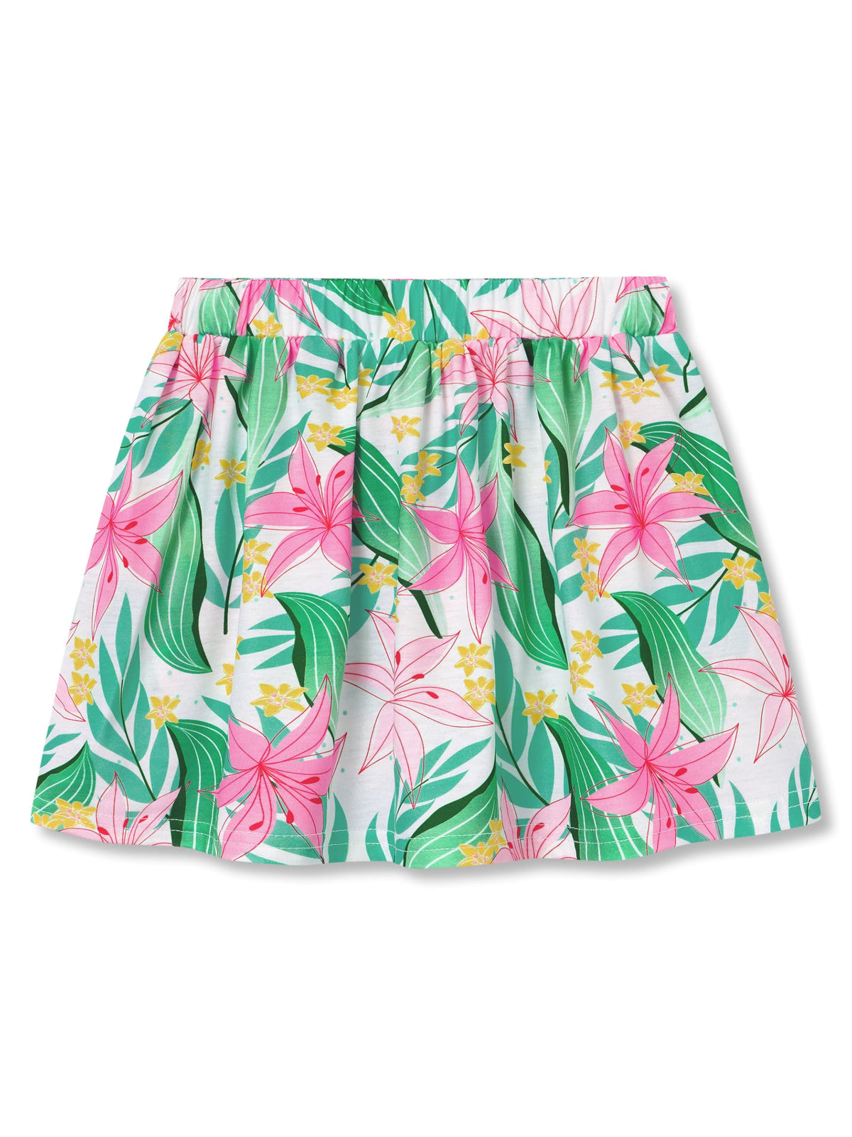 Girls Trendy Skirt-Skort Vibrant Print Built-in Shorts Size 6-16