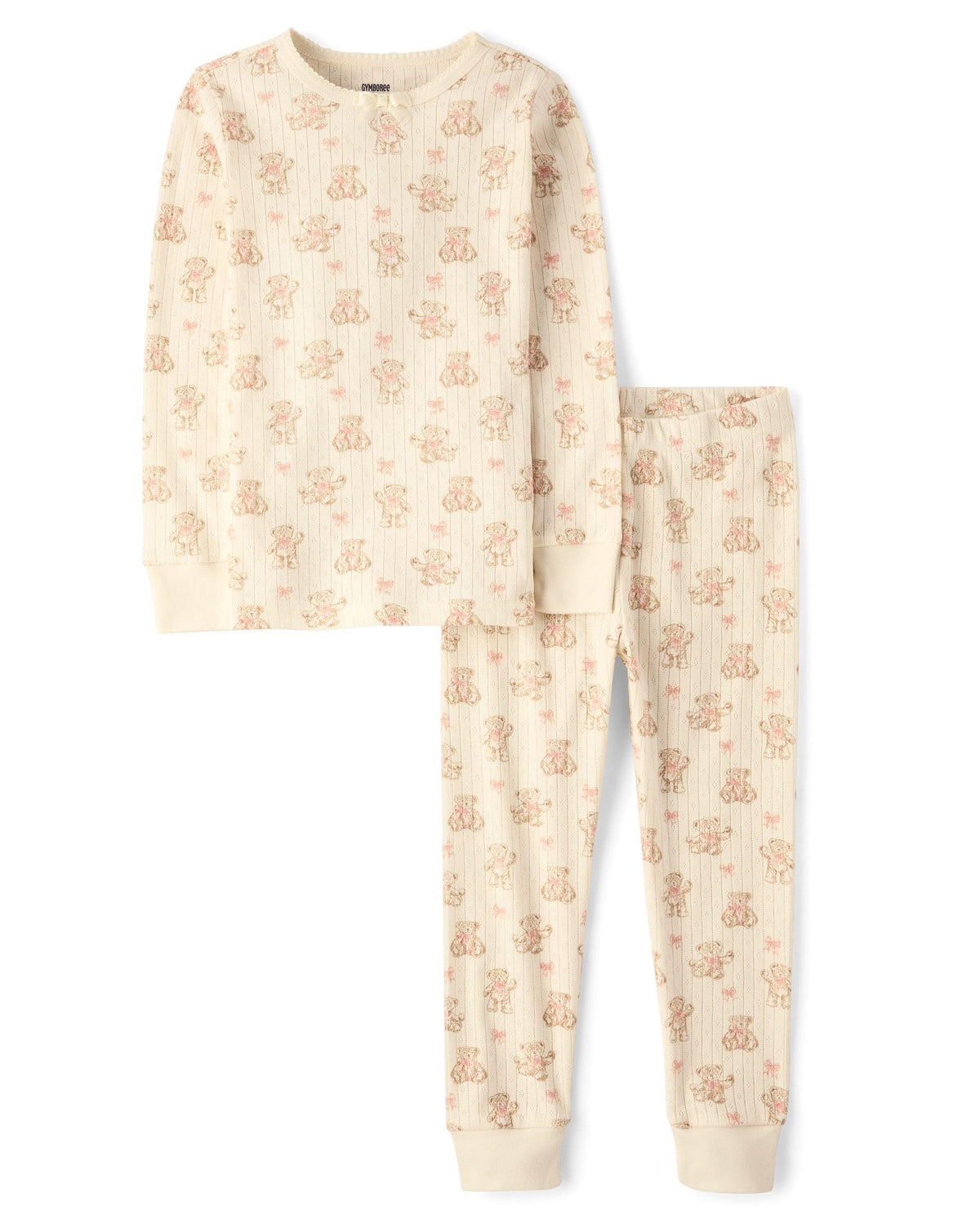 Gymboree Girls' And Toddler 100% Cotton Snug Fit Long Sleeve Top and Pant,gymmies Pajama Set