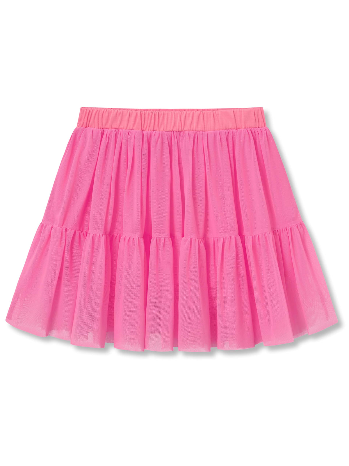 Girls High Waist Mesh Tulle Skort with Built-in Shorts Size 6-16