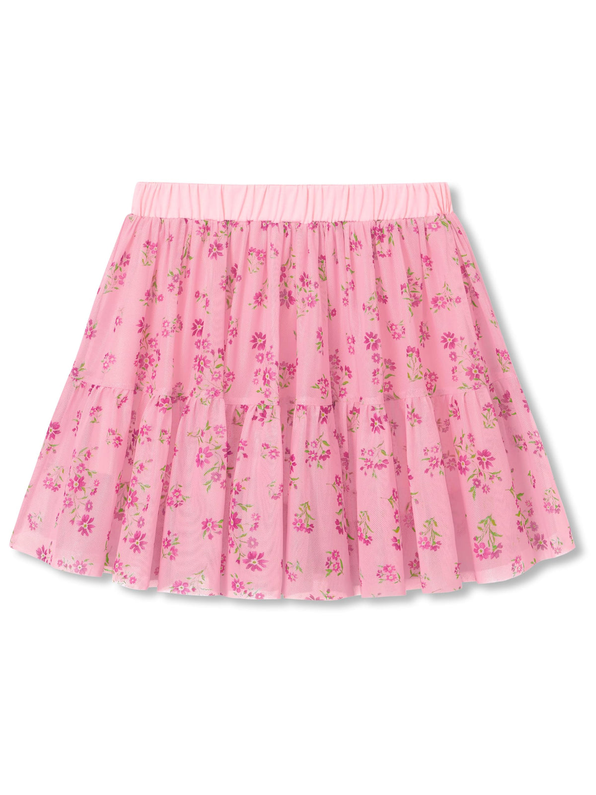 Girls High Waist Mesh Tulle Skort with Built-in Shorts Size 6-16