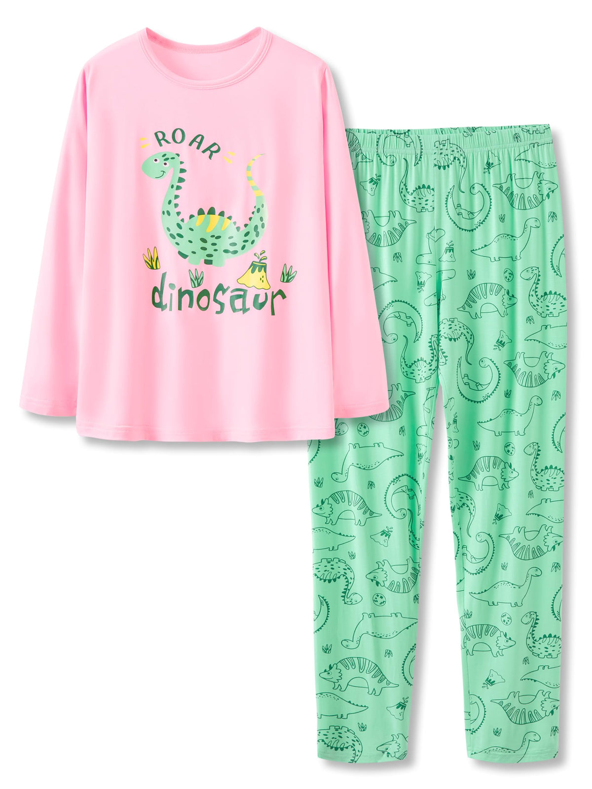 Tebbis Girls Modal Pajamas Cute Print Long Sleeves & Pants Sizes 6-18