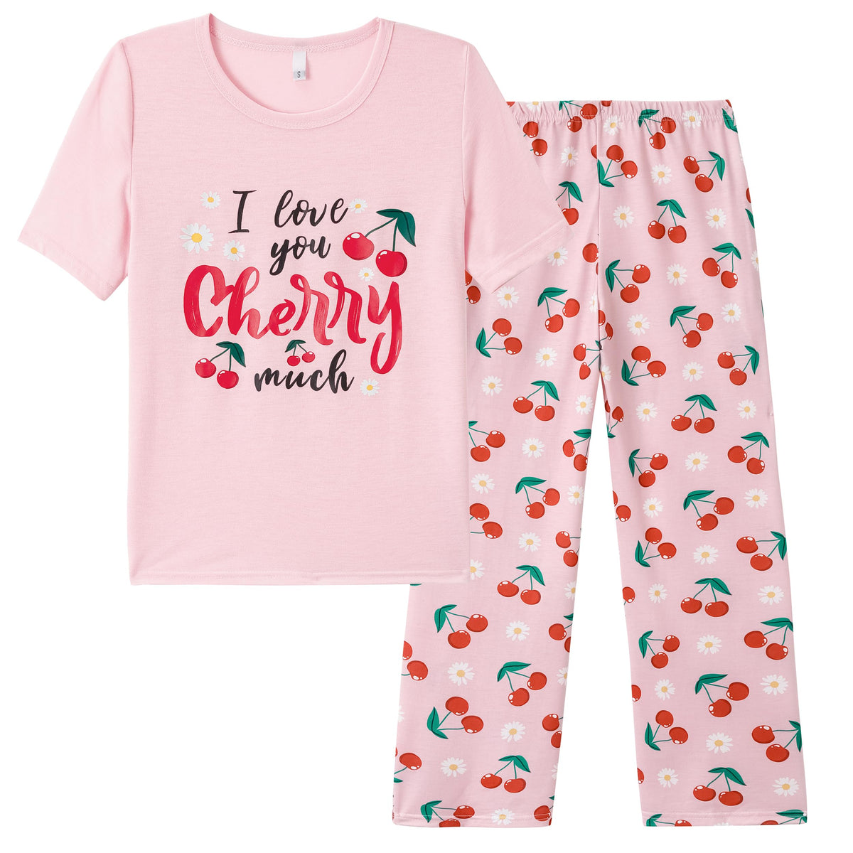 Vopmocld Big Girls' Short Sleeve Long Pant Pajama Sets 2PCS Teens Sleepwear