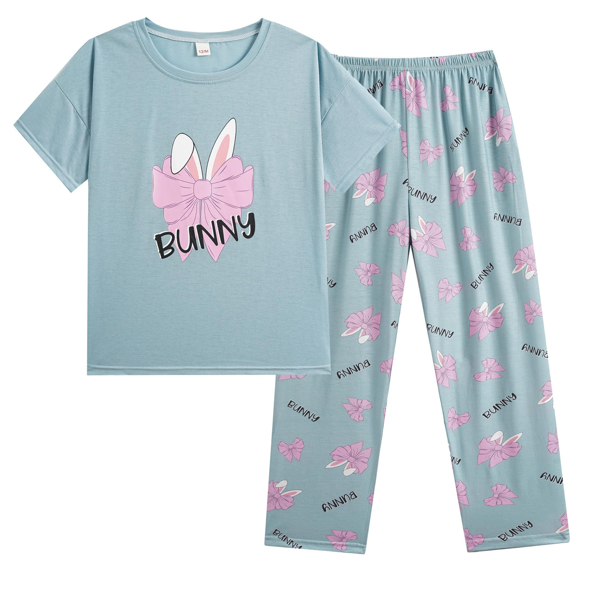 Vopmocld Big Girls' Short Sleeve Long Pant Pajama Sets 2PCS Teens Sleepwear