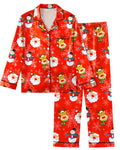 Sylfairy Satin Pajamas for Girls Silky Button-Down Sleepwear Unicorn Nightwear Loungewear PJS Clothes Set Gifts for Kids