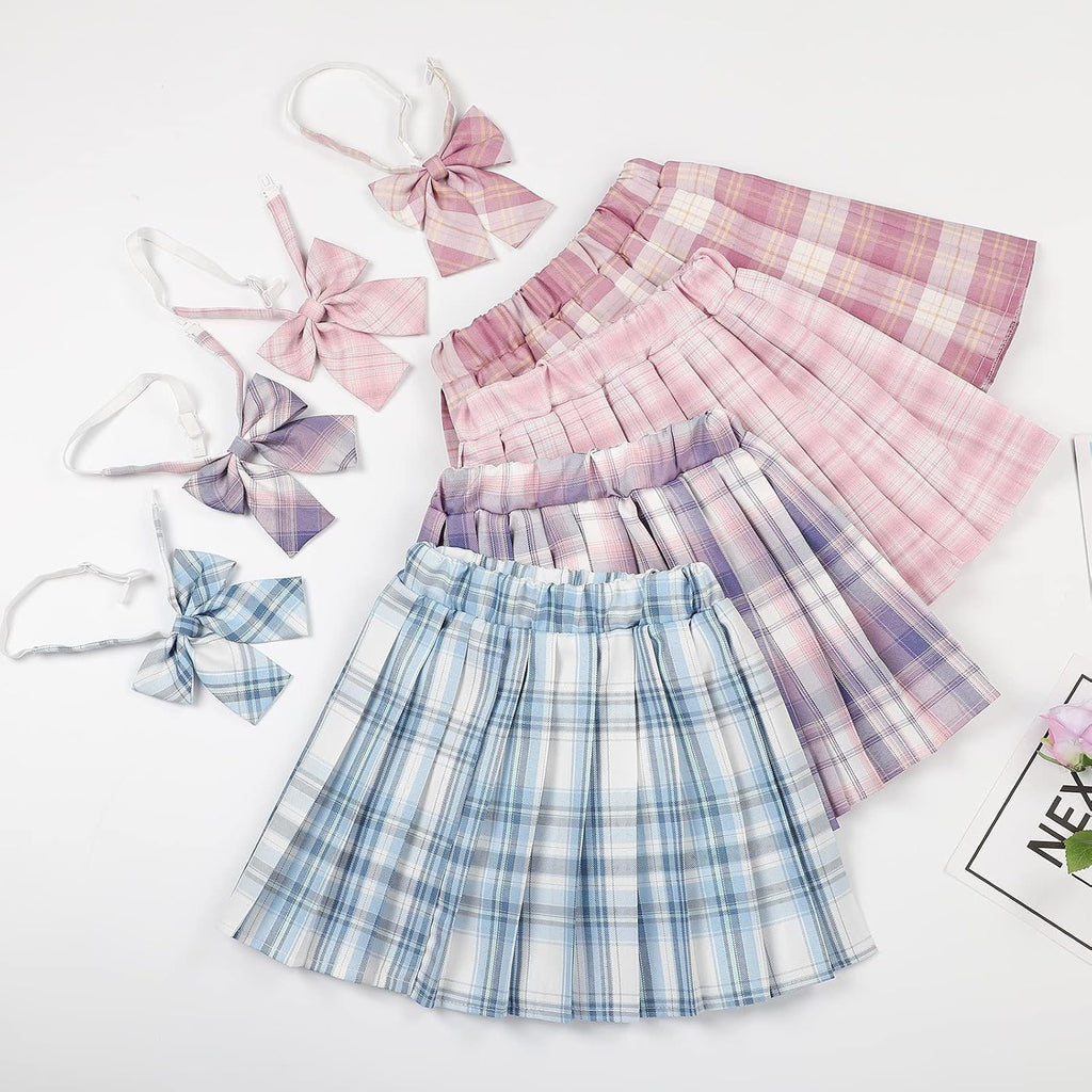 KEREDA Girls Pleated Mini Skirt High Waist Tennis School Uniform Skirts