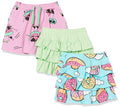 Amazon Essentials Girls and Toddlers' Knitted Ruffle Scooter Skorts with Elastic Waist and Shorts, Multipacks