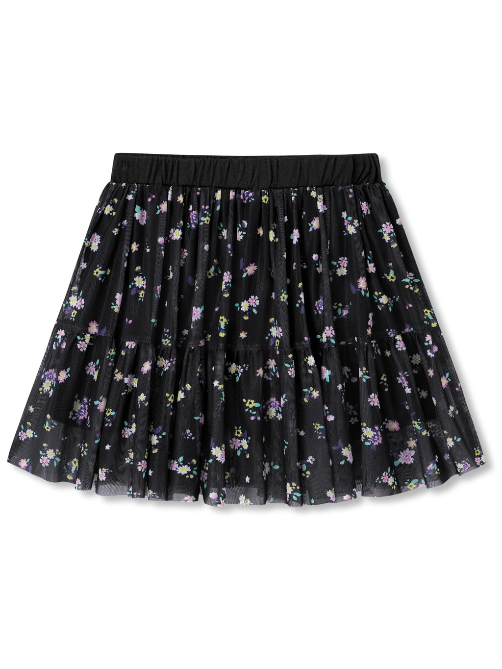 Girls High Waist Mesh Tulle Skort with Built-in Shorts Size 6-16