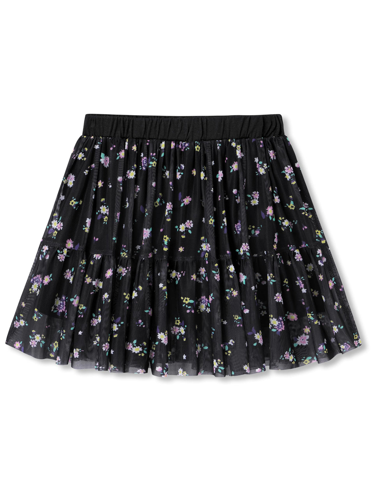Girls High Waist Mesh Tulle Skort with Built-in Shorts Size 6-16