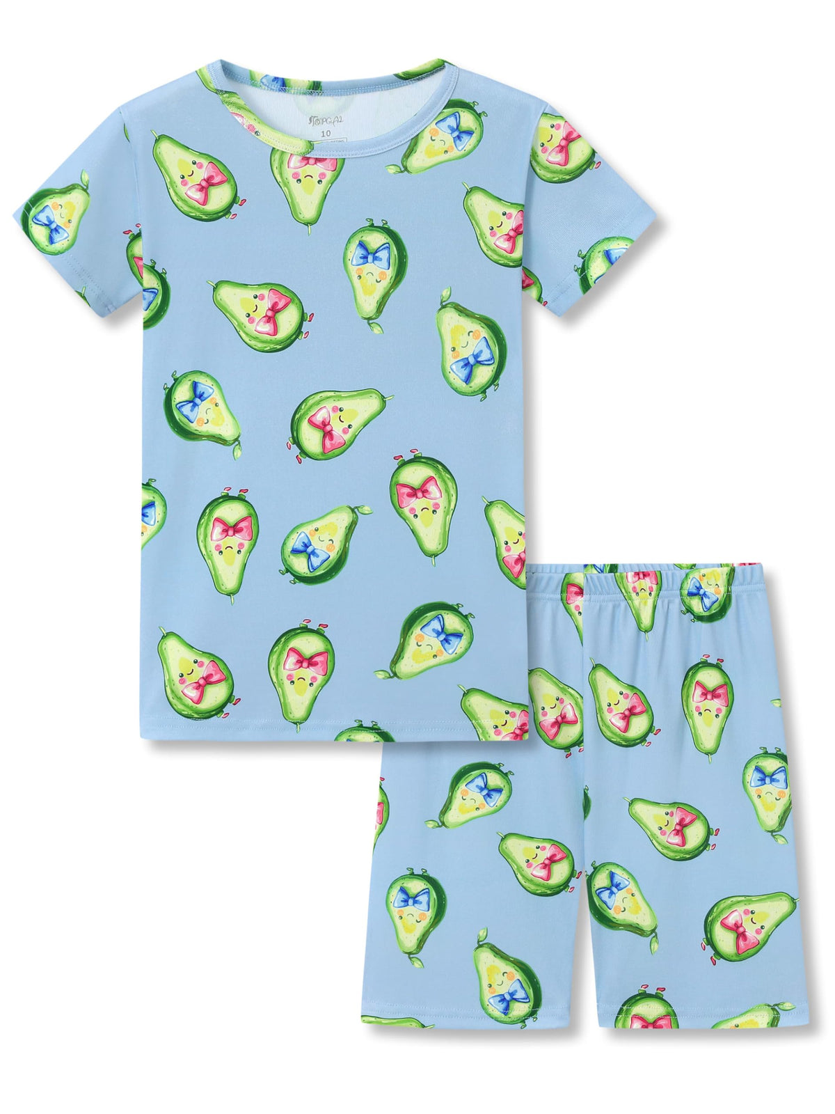Topgal Girls 2-Piece Pajamas Set, Snug Fit Shorts, Playful Prints 4-14