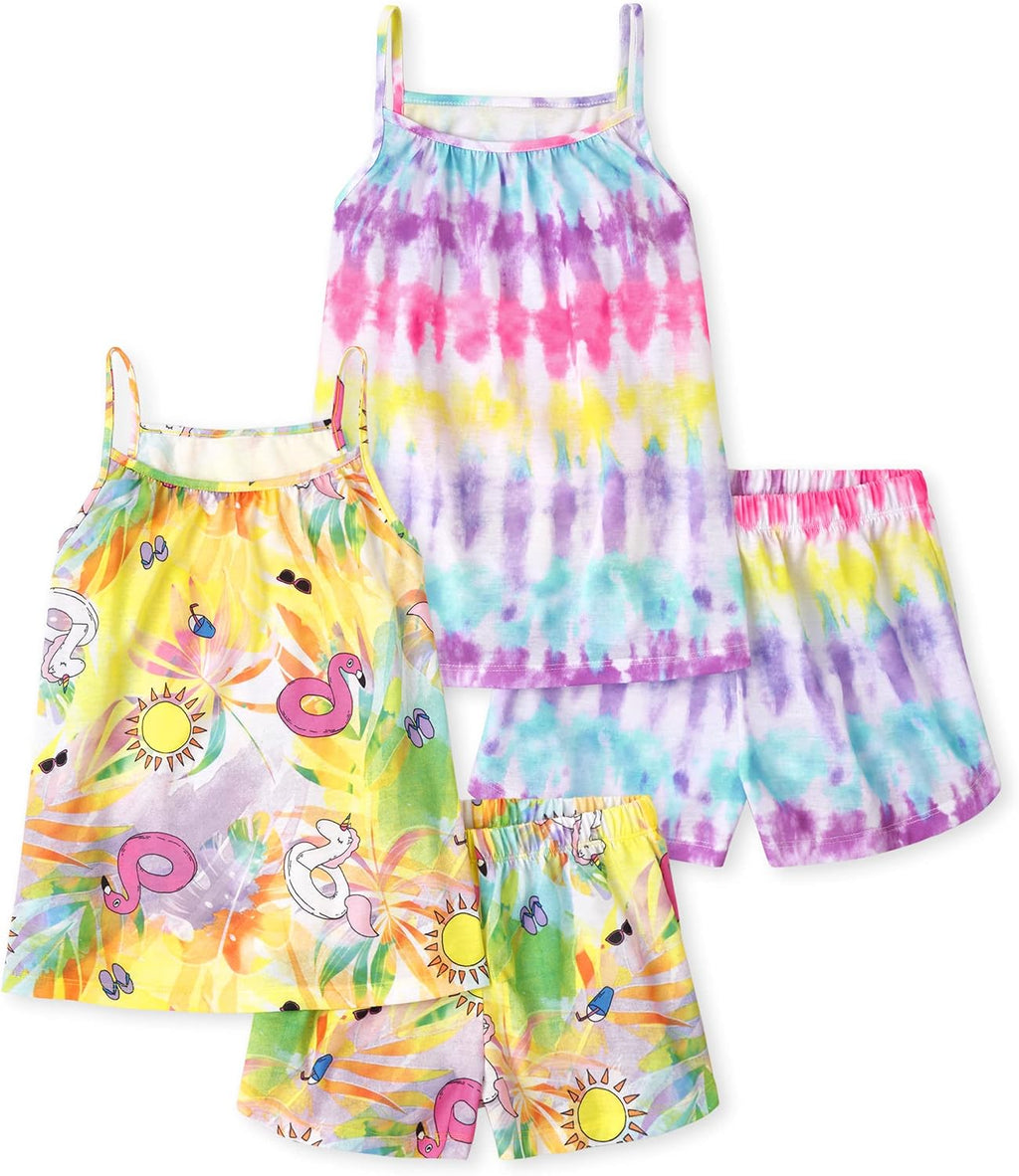 The Children's Place girls Sleeveless Tank Top and Short 2 Piece Pajama Set