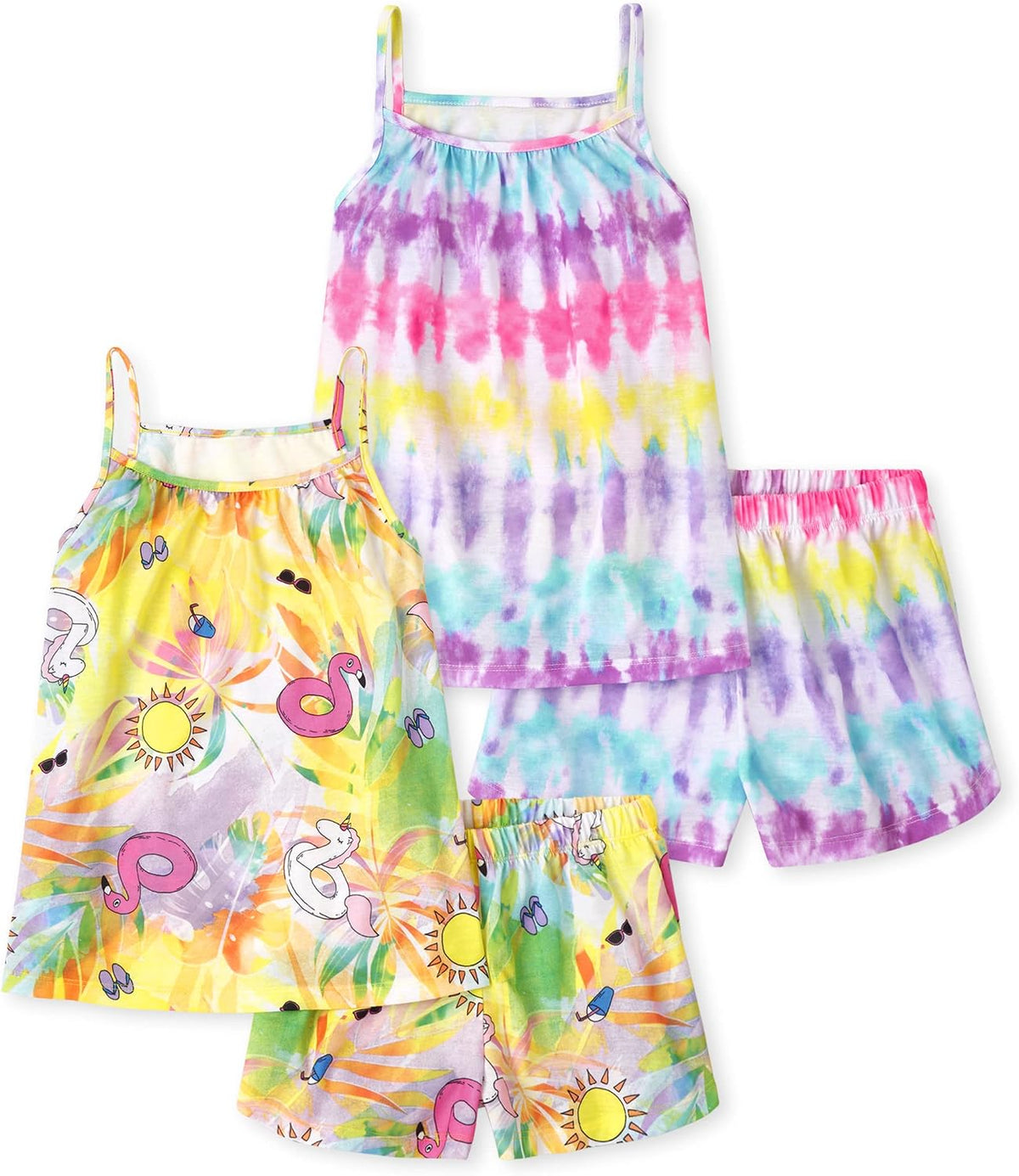 The Children's Place girls Sleeveless Tank Top and Short 2 Piece Pajama Set