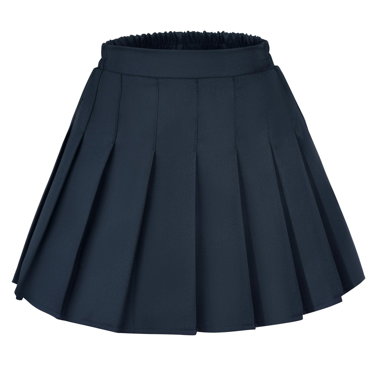 Girls Pleated Skirt Classic Pleated Uniform Skirts with Elastic Waistband School Uniform Tennis Dress with Lining Shorts