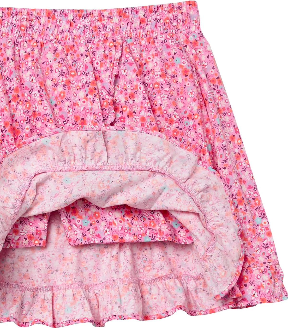 Amazon Essentials Girls and Toddlers' Knit Skorts with Elastic Waist and Built-in Shorts, Pack of 3