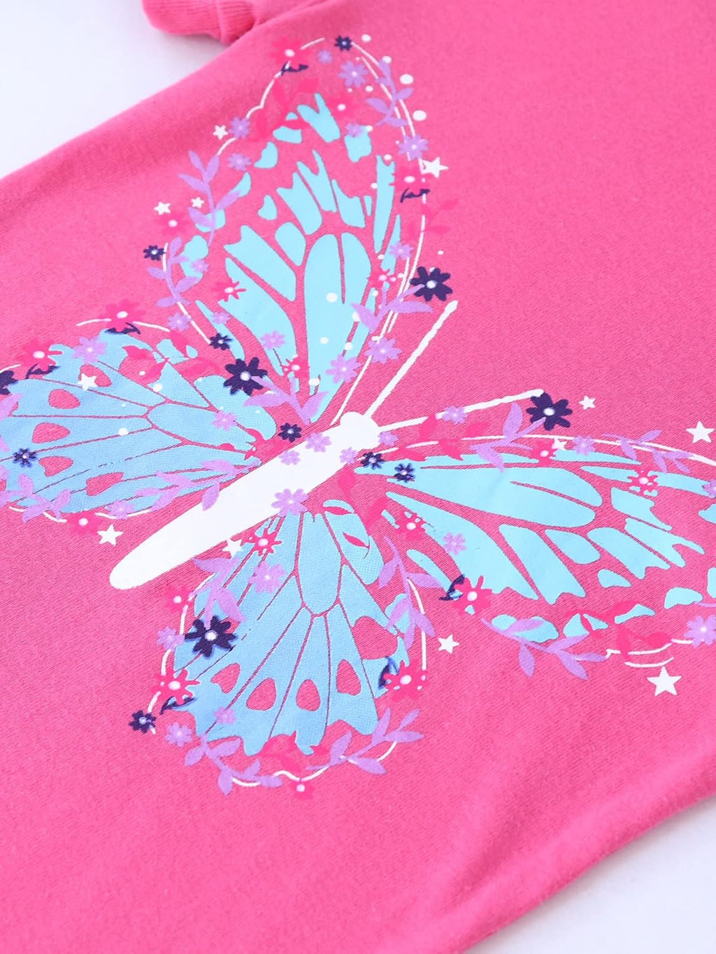 Girls Pajama Set, 4-Piece Cotton Pajamas Short Summer PJs Kids Sleepwear