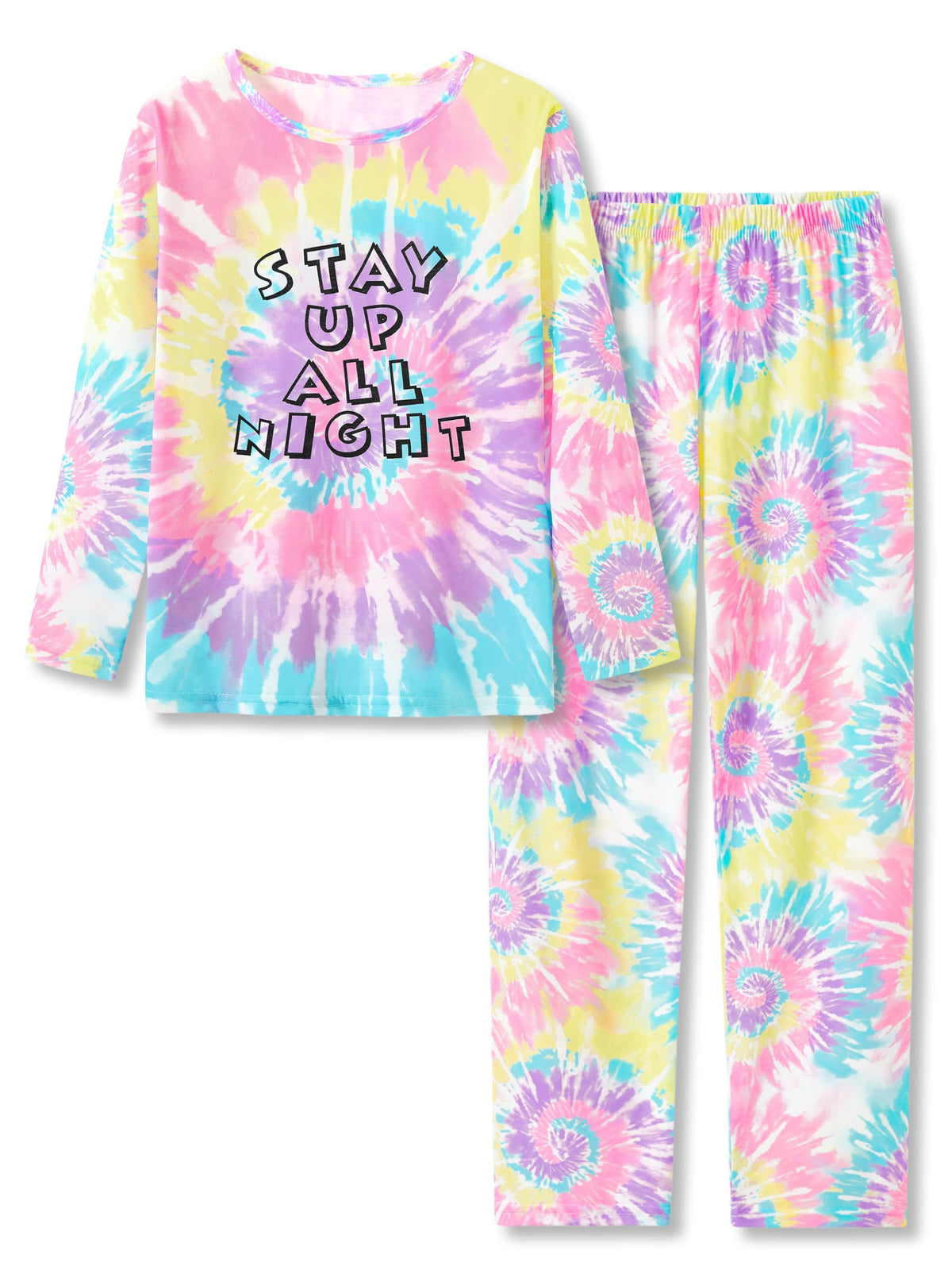 Topgal Girls Long Sleeve Pajamas, 2-Piece Top and Pants, Sizes 6-18