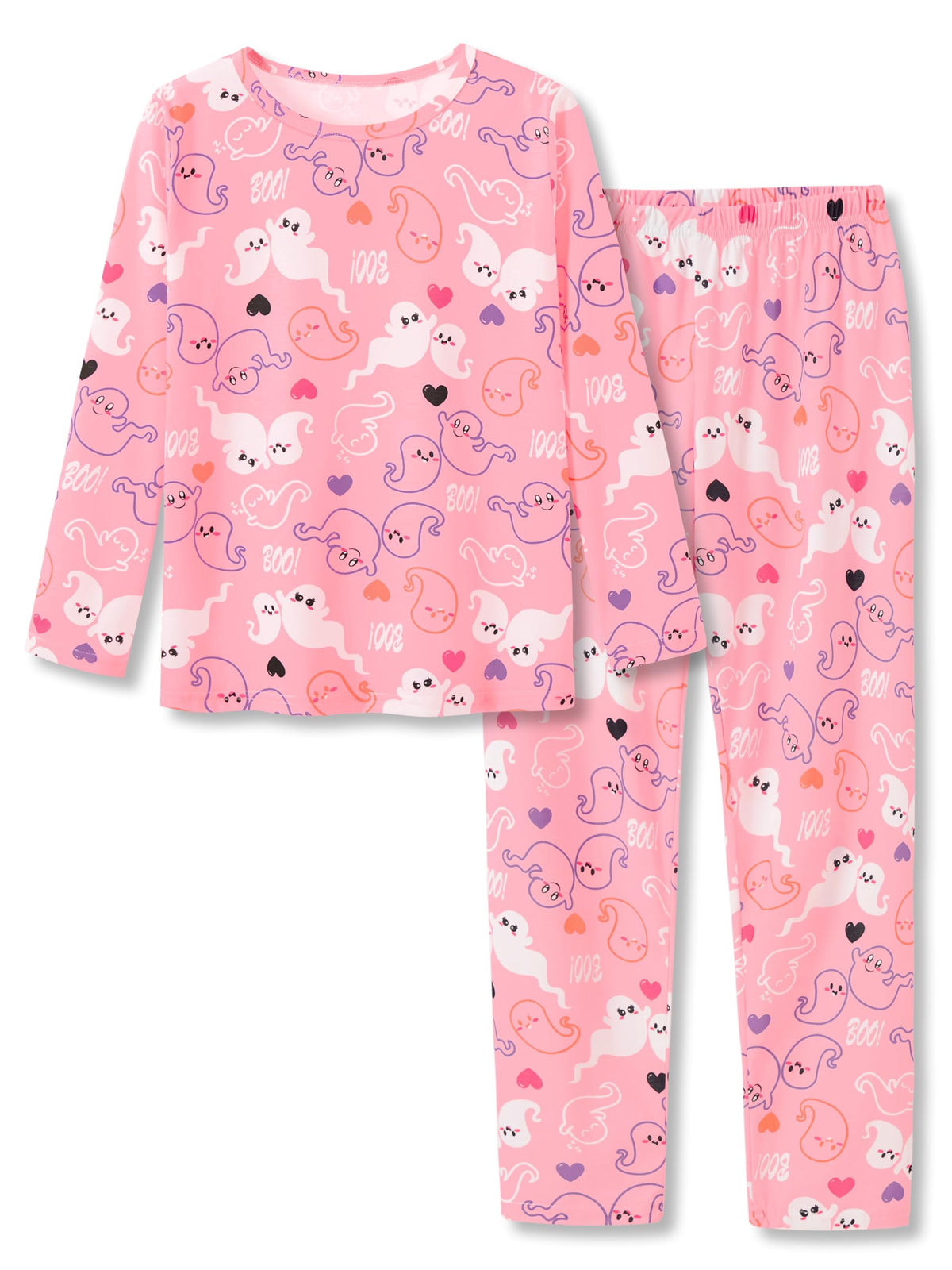 Tebbis Girls Long Sleeve Pants 2 Piece Trendy Print Pajama Set Size 6-18