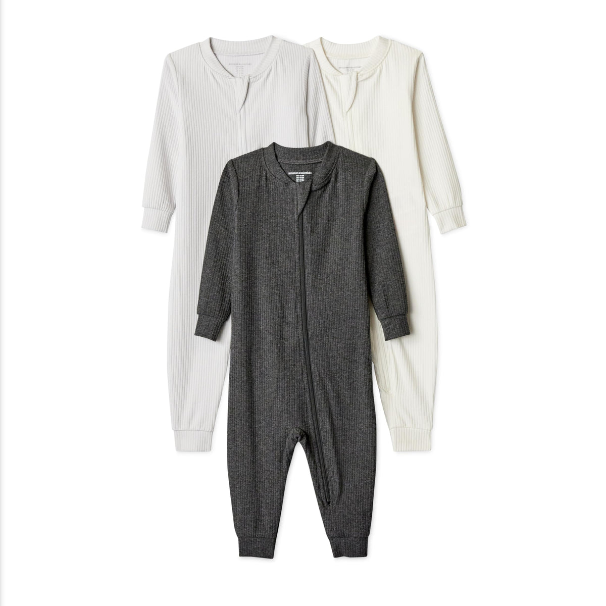 Amazon Essentials Unisex Babies' Ribbed Footless Pajamas