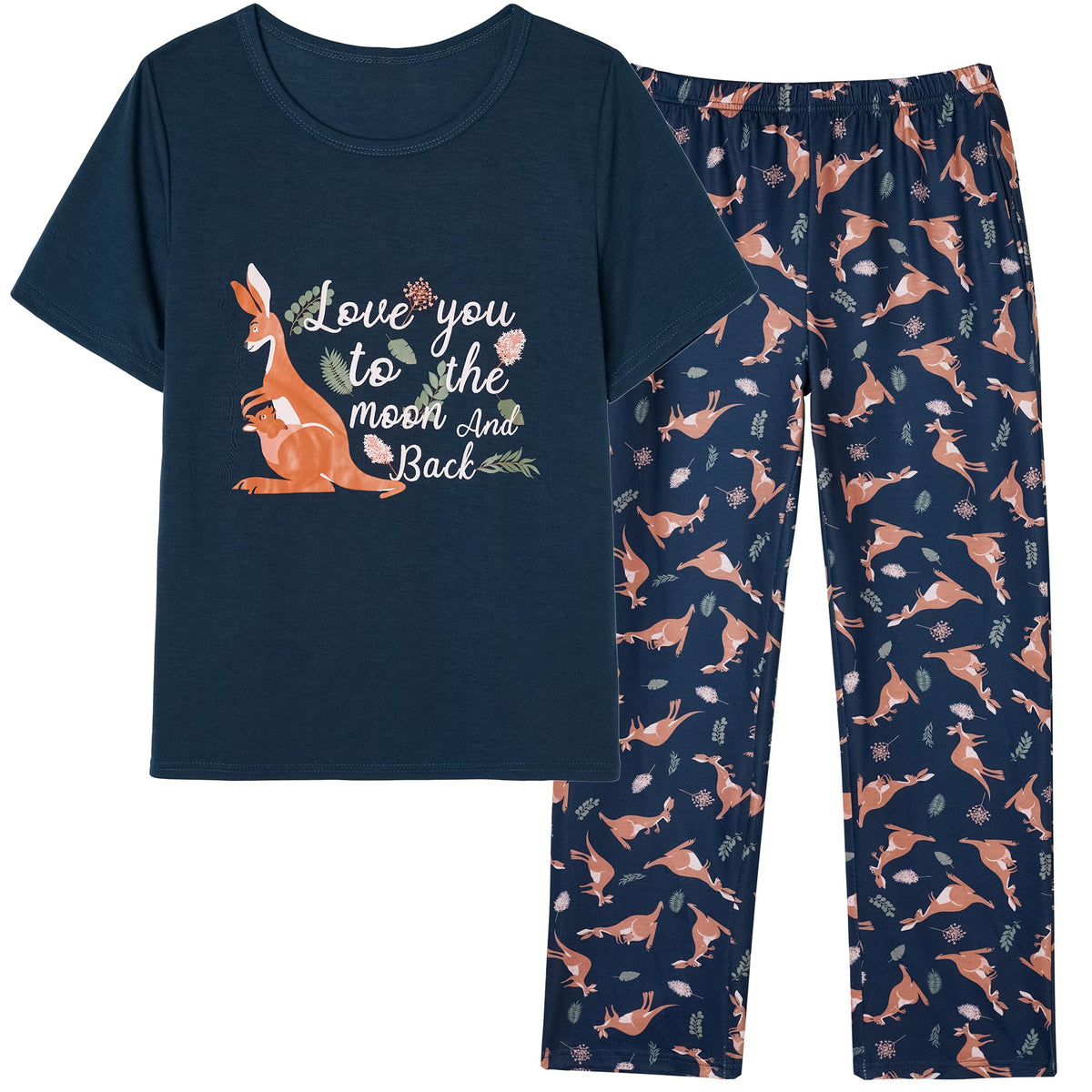 Vopmocld Big Girls' Short Sleeve Long Pant Pajama Sets 2PCS Teens Sleepwear