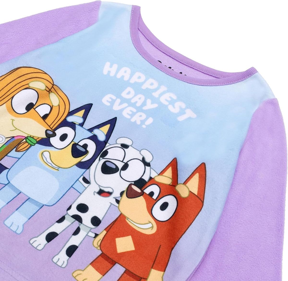 Bluey Girls' 2-piece Loose-fit Pajama Set, Matching Long-Sleeve Pajamas