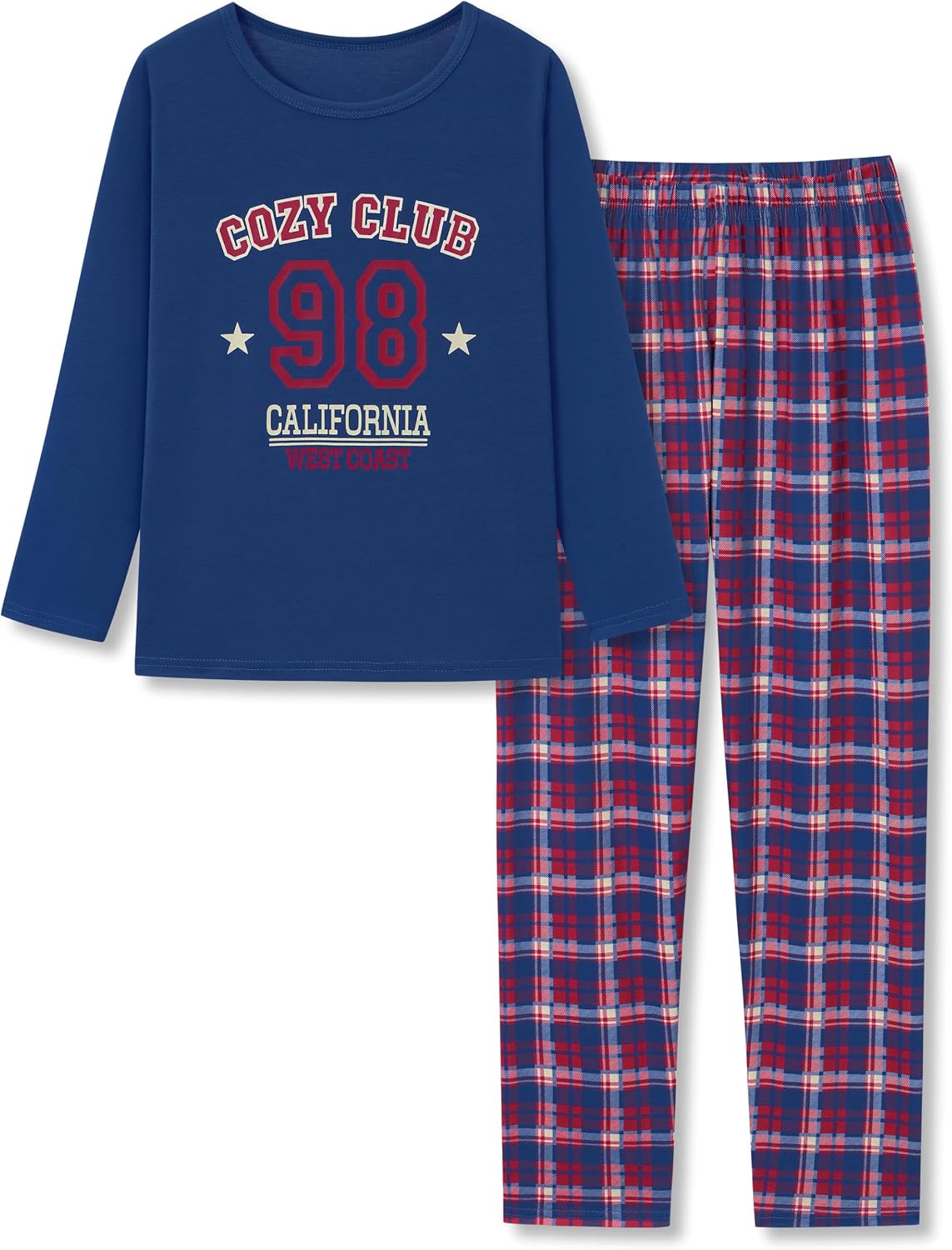 Beezizac Girls Pajamas Cute Print Short/Long Sleeve Pants Set Size 6-18
