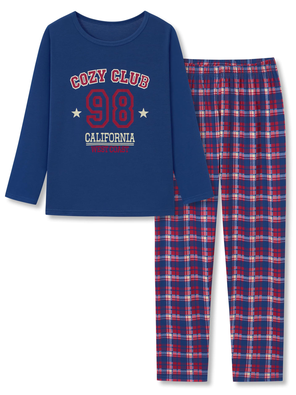 Beezizac Girls Pajamas Cute Print Short/Long Sleeve Pants Set Size 6-18