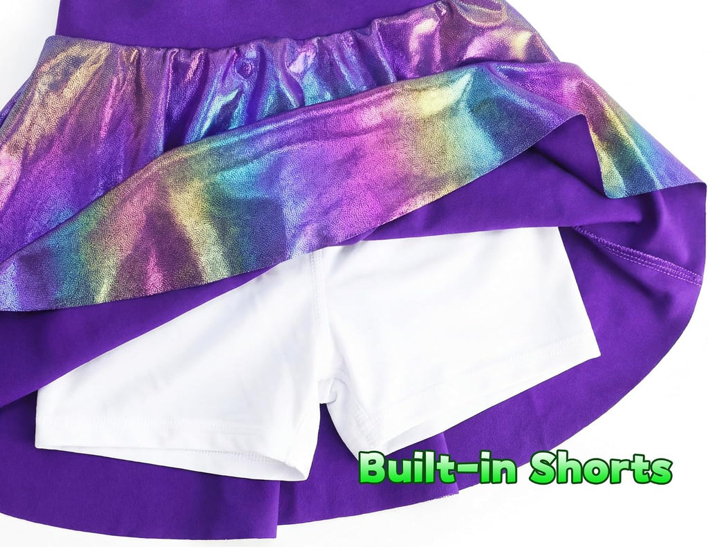 Gnainach Girls Athletic Skorts for Girls Skirts High Waist with Shorts