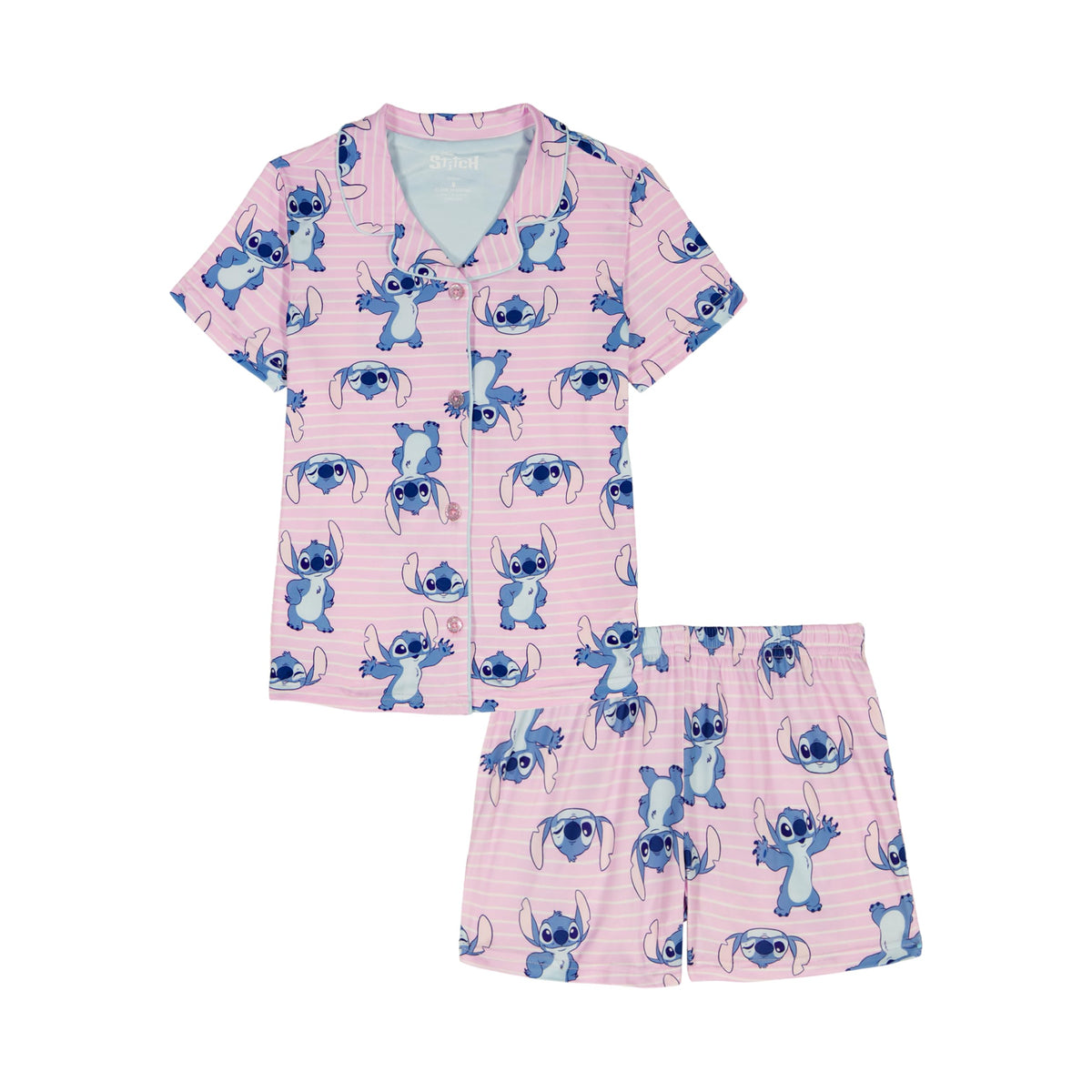 Disney Minnie Mouse Girls' 2-Piece Loose-fit Button Down Matching Pajama Set, Soft & Cute for Kids