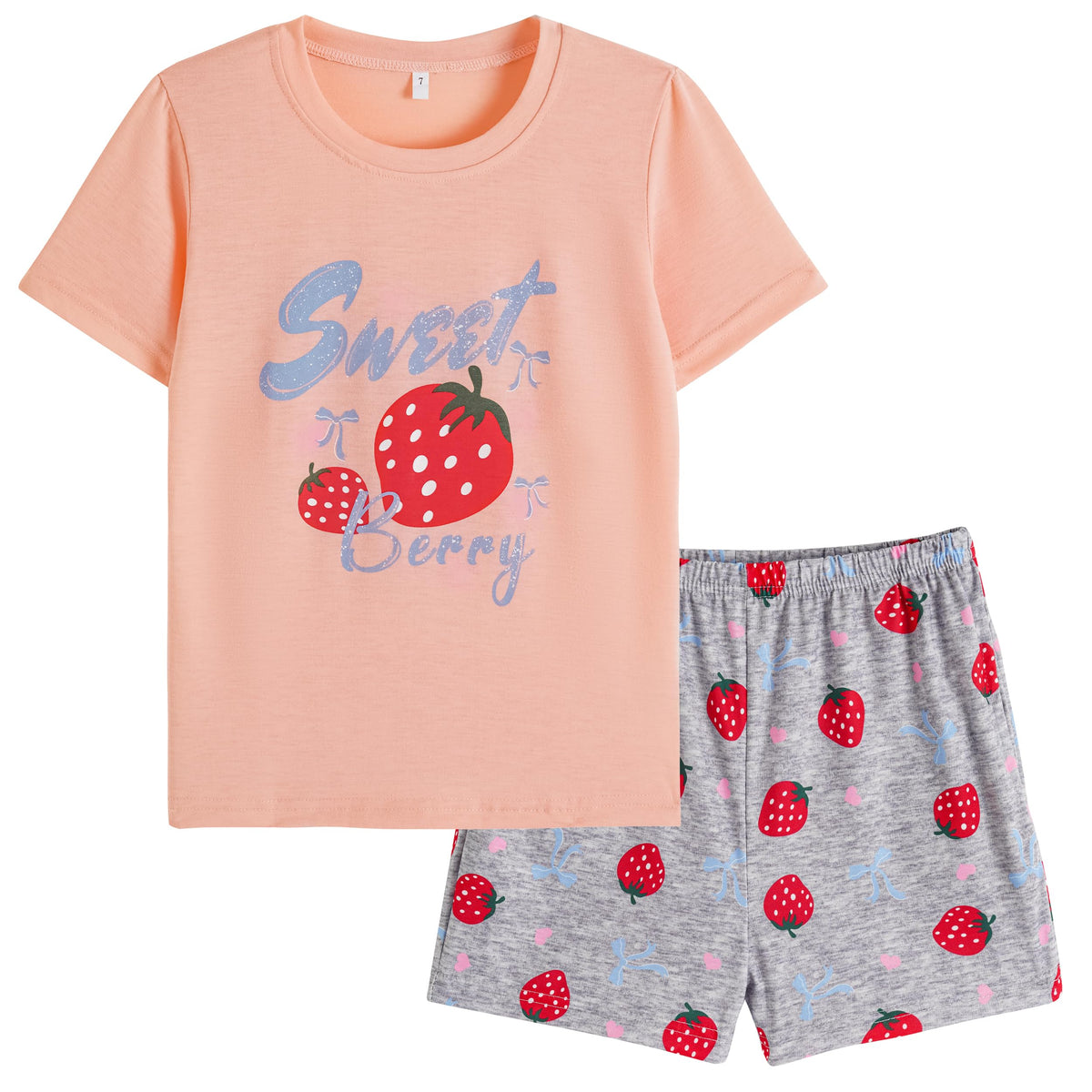 Vopmocld Big Girls Summer Pajama Shorts Sets Cute Sleepwear Nighty Cotton