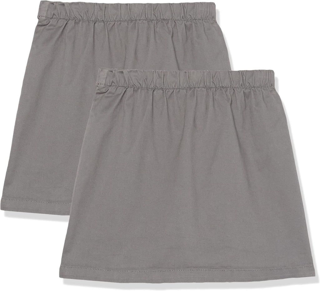Amazon Essentials Girls' Pleated Uniform Skorts with Built-in Shorts, Pull-on, Stretchy, Multipacks