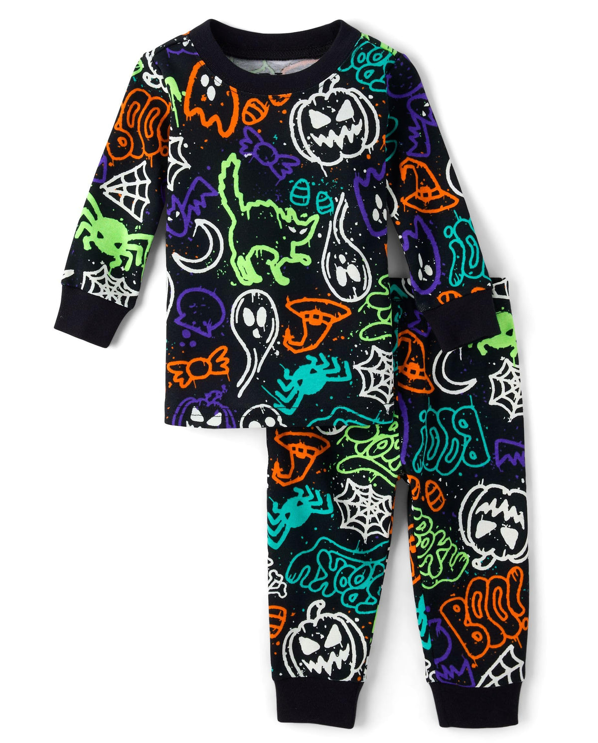 The Children's Place Baby and Kids' Sibling Matching Halloween and Holiday Pajama Sets, Cotton