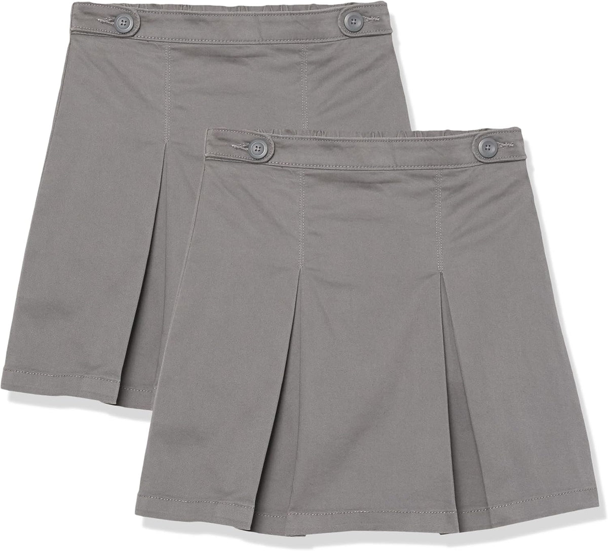 Amazon Essentials Girls' Pleated Uniform Skorts with Built-in Shorts, Pull-on, Stretchy, Multipacks