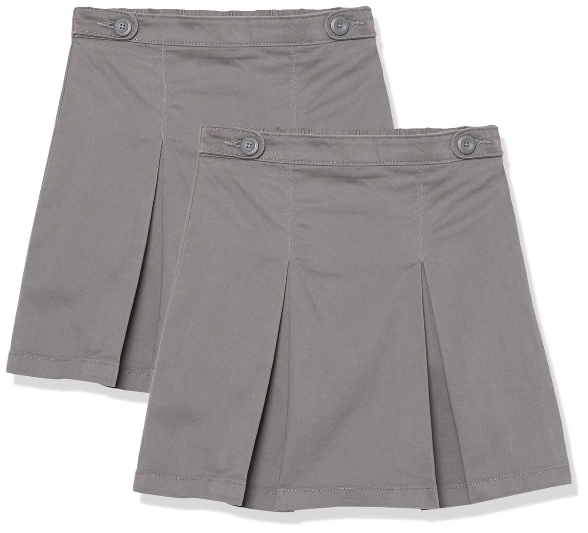Amazon Essentials Girls' Pleated Uniform Skorts with Built-in Shorts, Pull-on, Stretchy, Multipacks