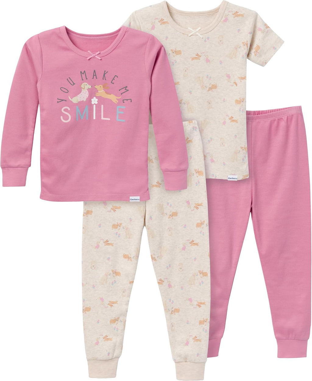Gerber Baby Girls 4-Piece Pajama Set