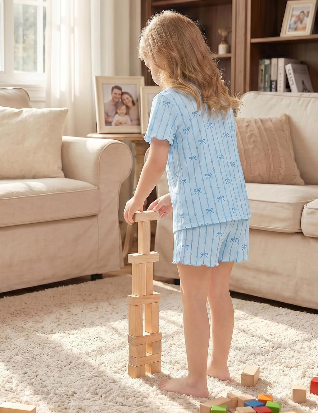 Arshiner Girls Pajamas Button Down Short Set Cute Pjs Soft Sleepwear