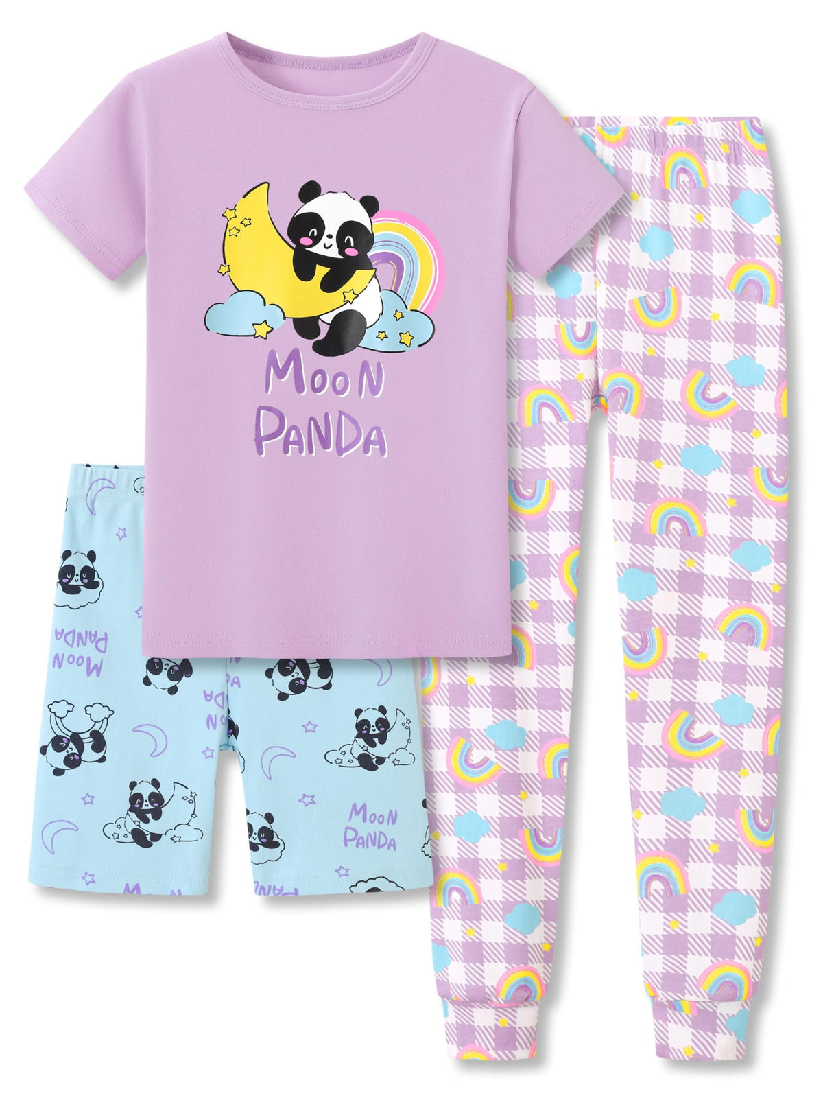 Topgal Little & Big Girls Cotton Knit Pajamas, 3-Piece Set, Sizes 4-14