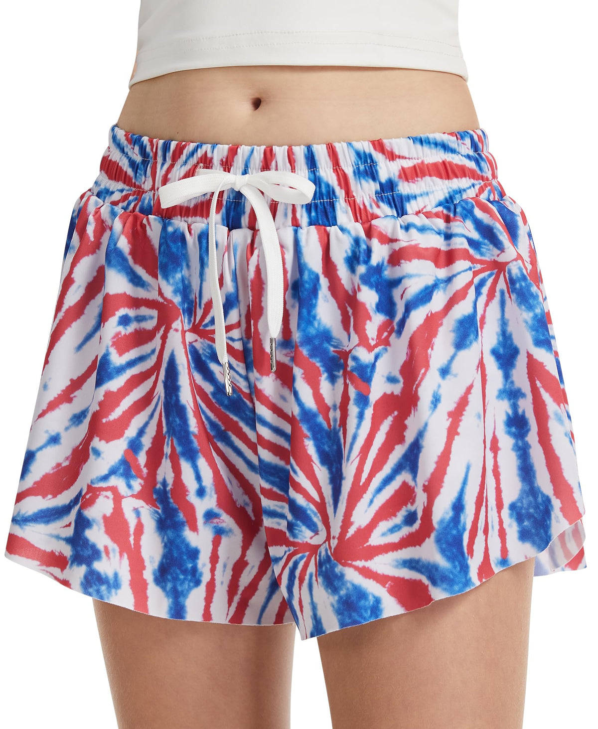 DOCUMO Girls Flowy Butterfly Shorts with Pockets 4-14Y