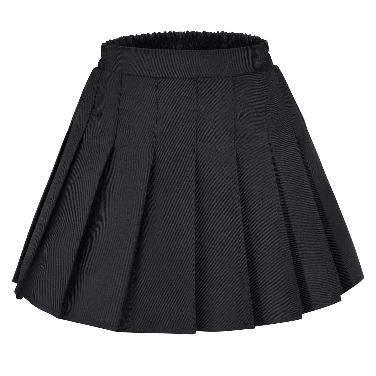 Girls Pleated Skirt Classic Pleated Uniform Skirts with Elastic Waistband School Uniform Tennis Dress with Lining Shorts