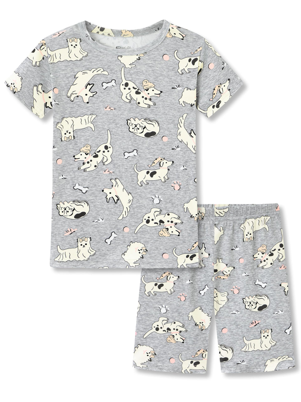 Topgal Girls 2-Piece Pajamas Set, Snug Fit Shorts, Playful Prints 4-14