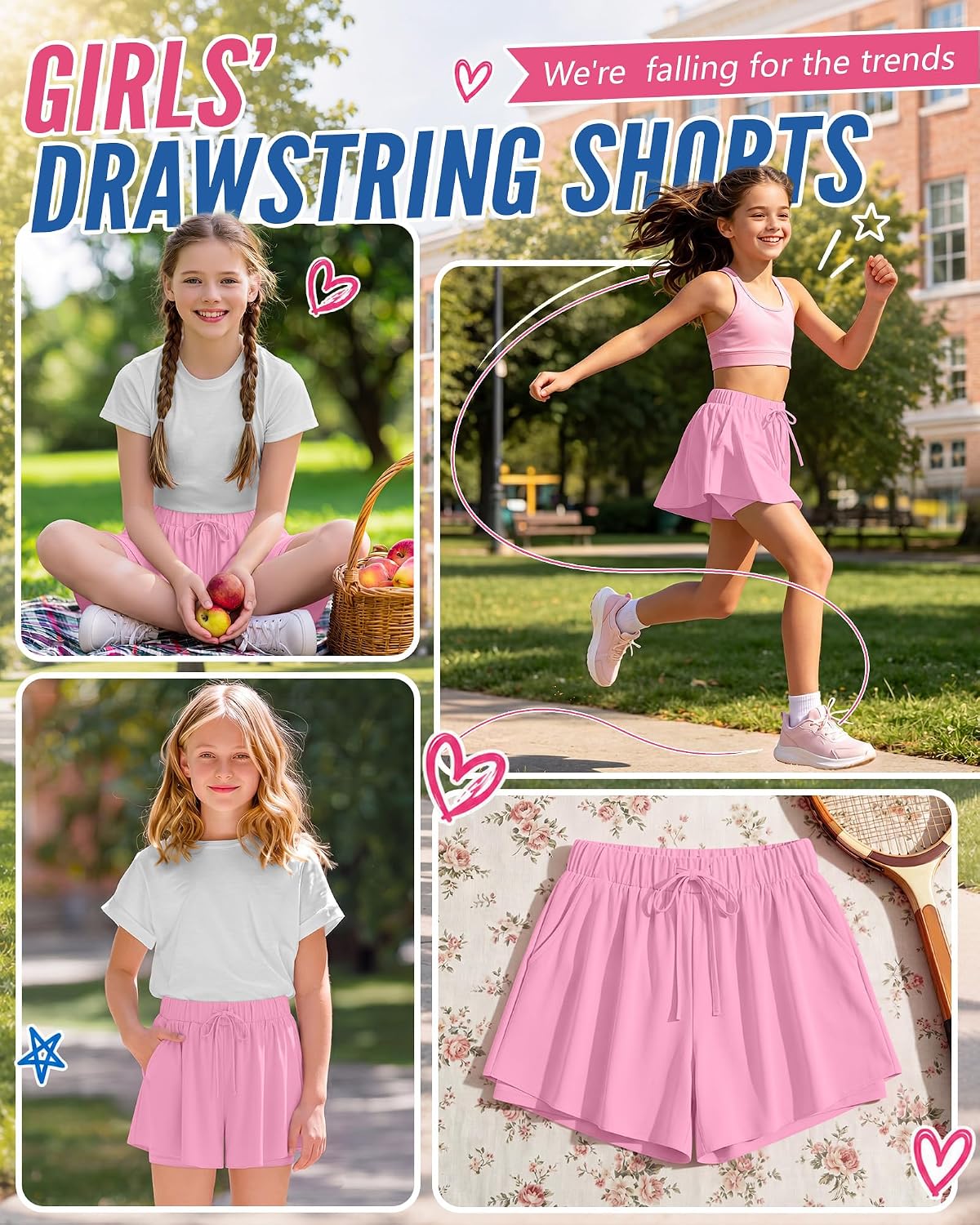 Girls Flowy Shorts Back to School