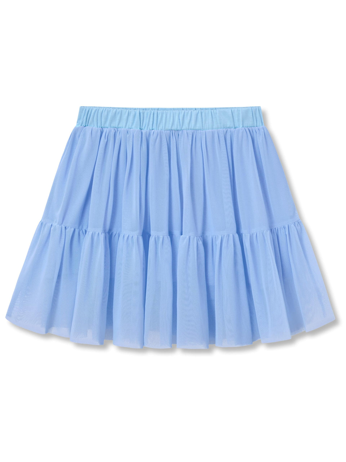 Girls High Waist Mesh Tulle Skort with Built-in Shorts Size 6-16