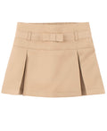 Nautica Girls' School Uniform Pleated Pull-on Scooter Skirt with Undershorts, Knit Waistband & Functional Pockets