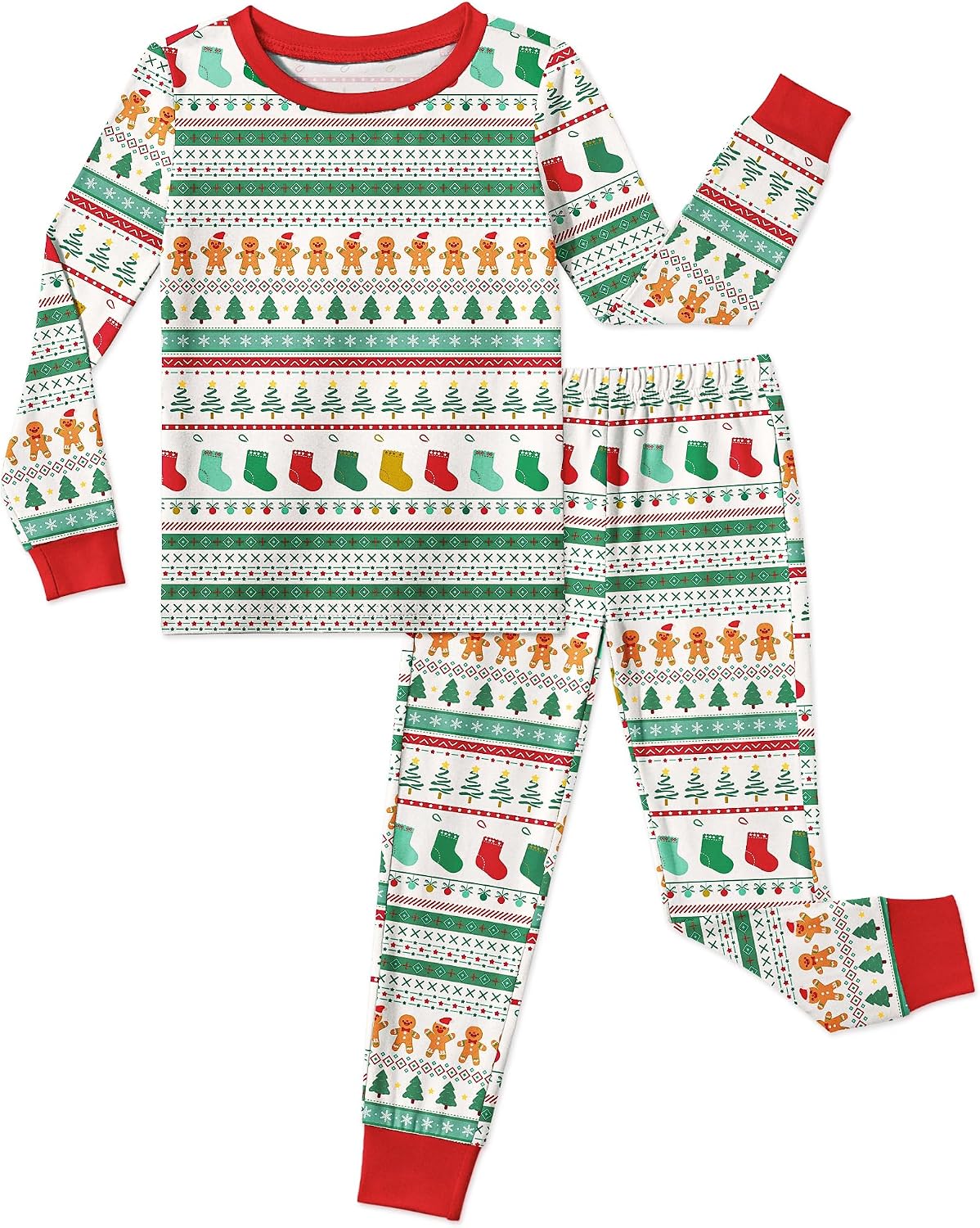 Arshiner Girls Pajamas Cute Snug Fit Long Sleeve Pjs Set Kids Sleepwear