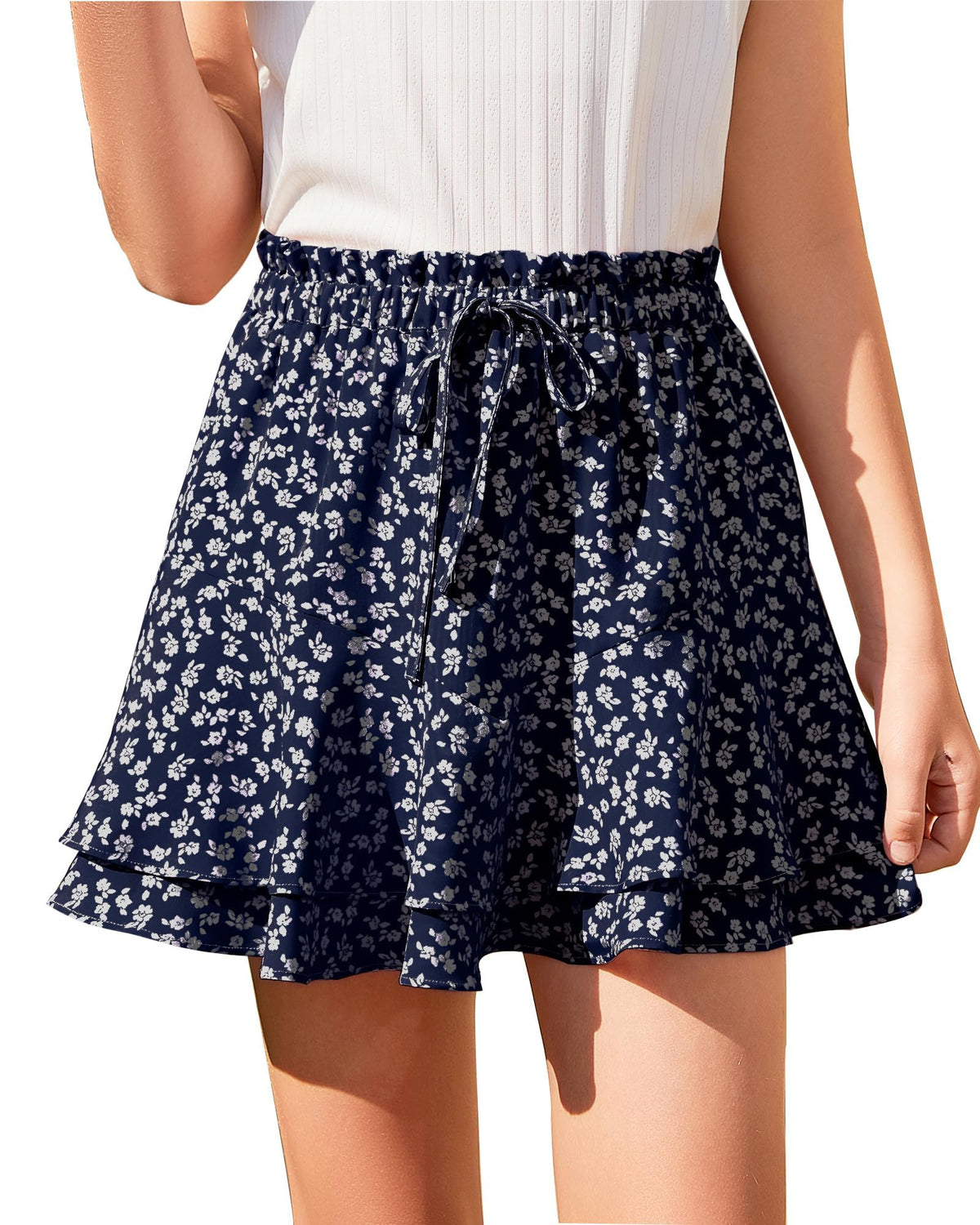 Girls Skorts Floral Skirt with Shorts for Summer Sizes 5-14