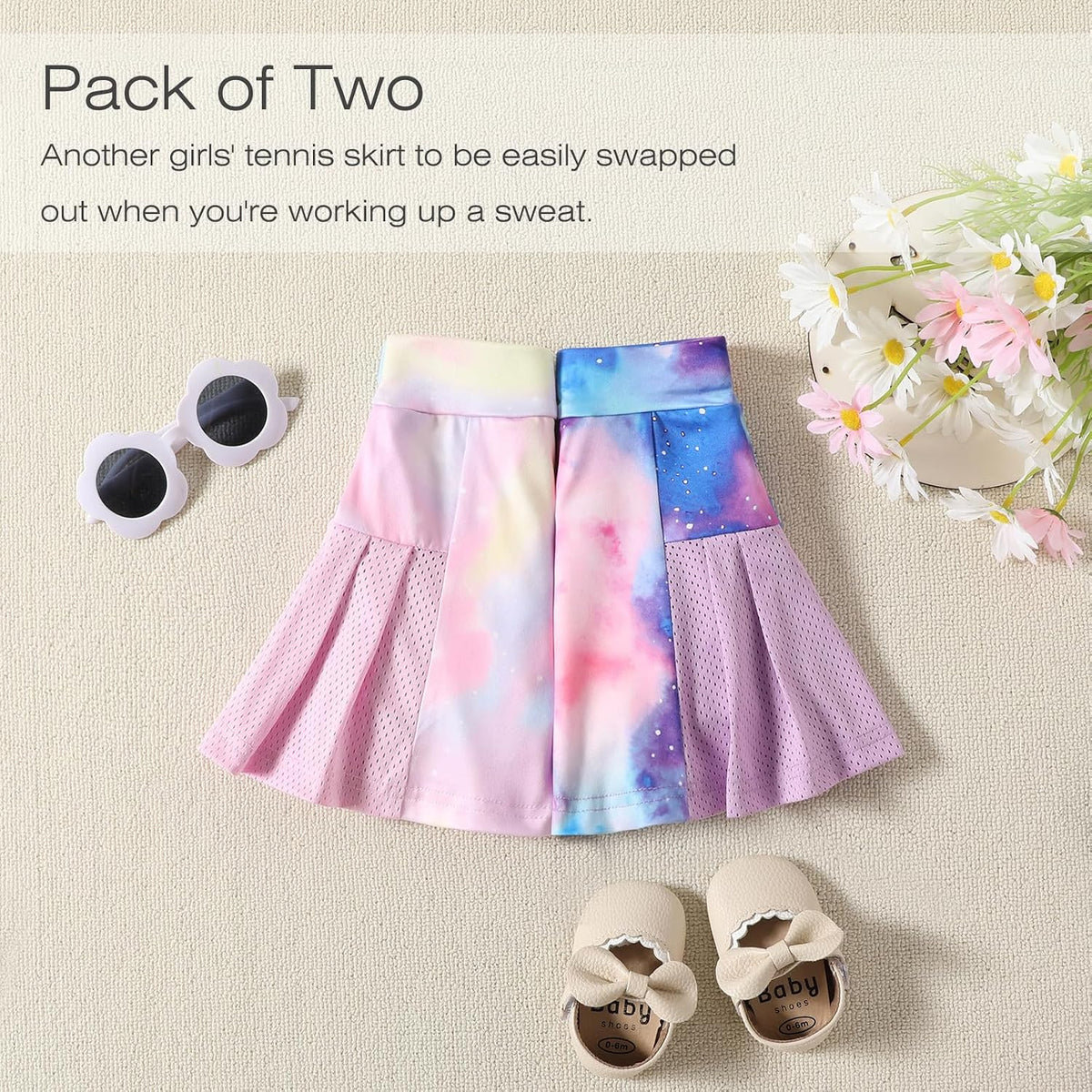 Neutocd Girls Tennis Skirt Skorts for Girls High Waisted Athletic Pleated Skirts with Shorts for Golf Pickleball Running