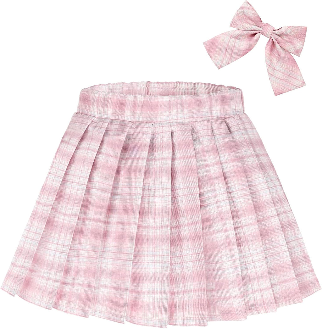 KEREDA Girls Pleated Mini Skirt High Waist Tennis School Uniform Skirts