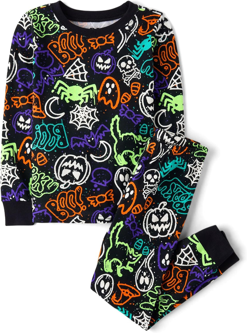 The Children's Place Baby and Kids' Sibling Matching Halloween and Holiday Pajama Sets, Cotton