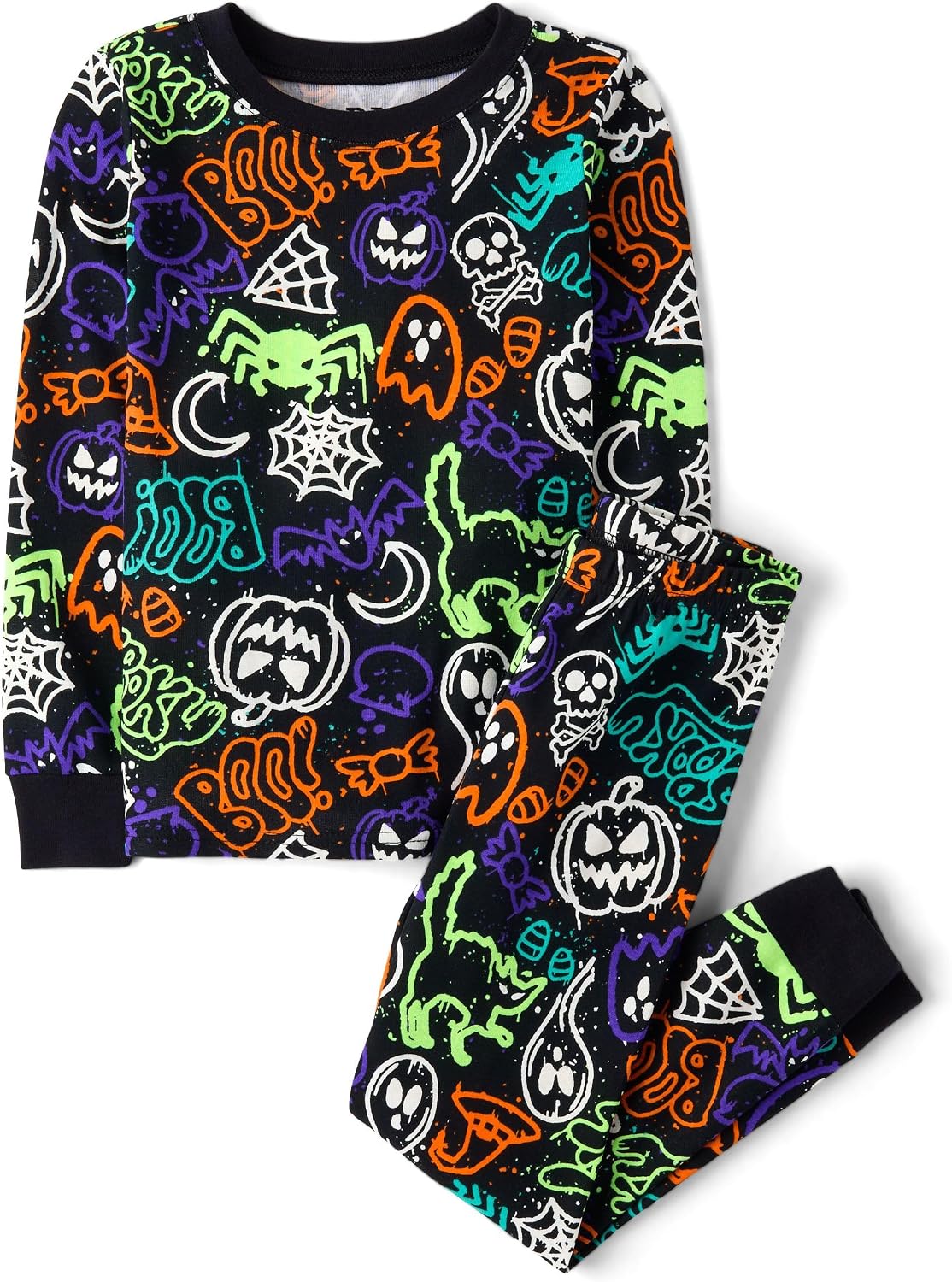The Children's Place Baby and Kids' Sibling Matching Halloween and Holiday Pajama Sets, Cotton