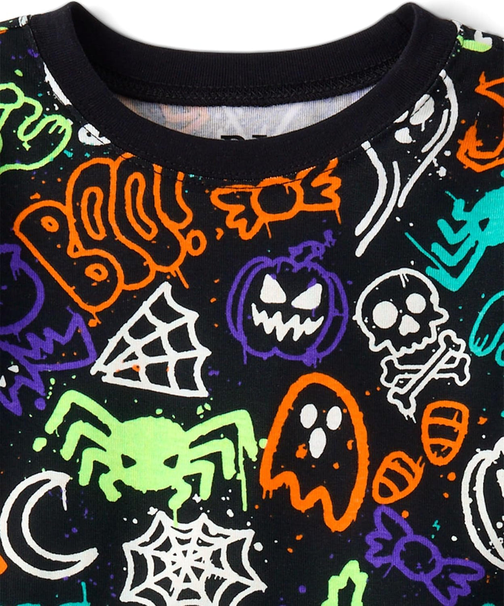 The Children's Place Baby and Kids' Sibling Matching Halloween and Holiday Pajama Sets, Cotton