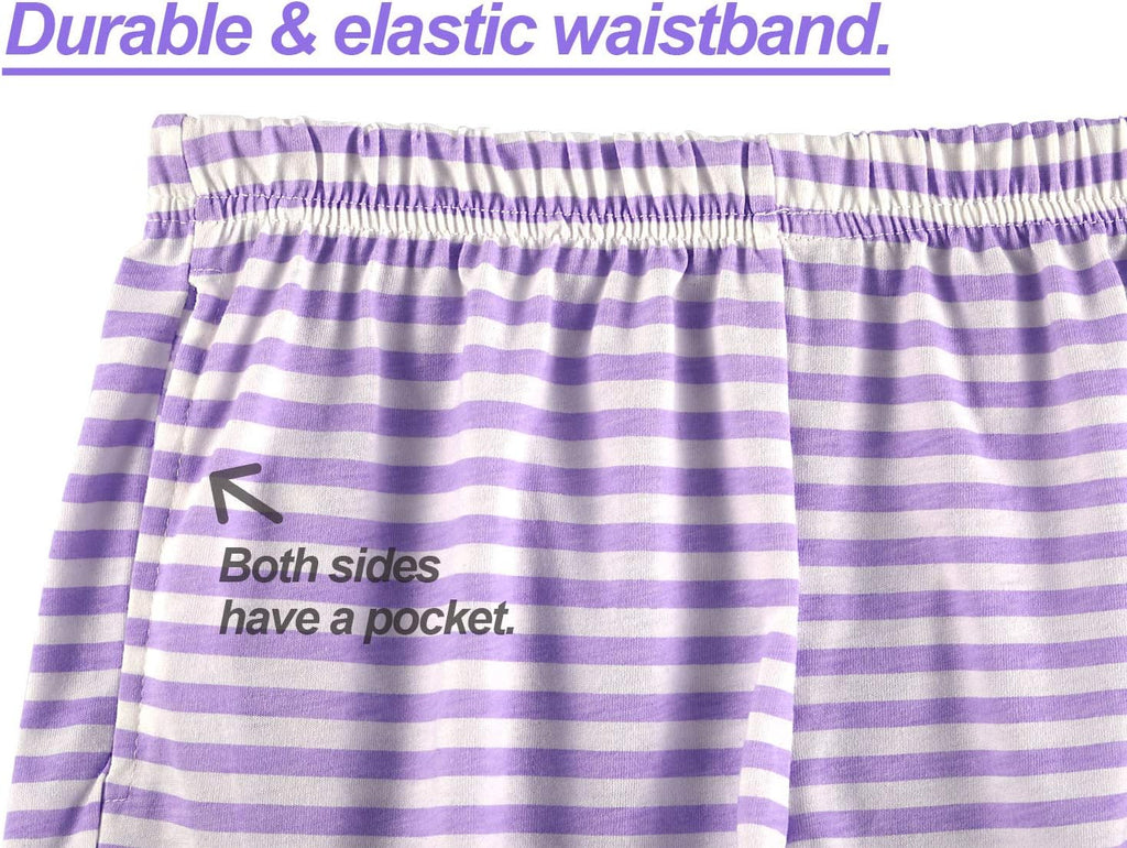 Cozchique Girls Soft Striped Summer Tank Top & Shorts Pajama Set Sizes 6-18