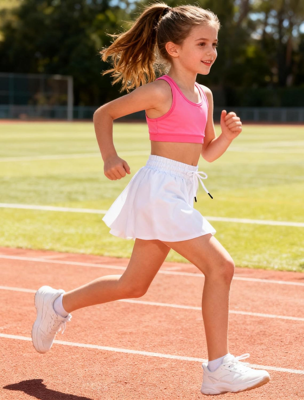 2-3 Pack Girls Flowy Butterfly Shorts with Pockets Liner 2 in 1 Skirt for Fitness, Athletic Running Sports
